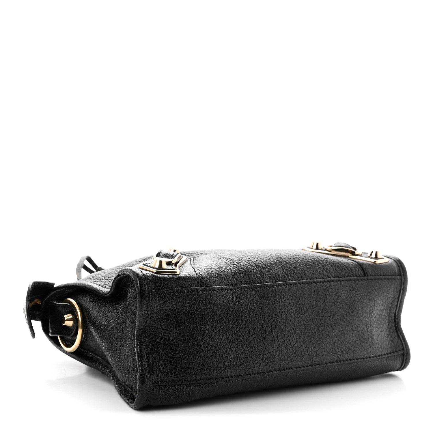 Balenciaga Chevre Gold Metallic Edge Hardware Mini City Black 5 of 11