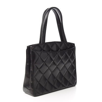 Chanel Lambskin Quilted CC Shoulder Bag Black 2 of 10