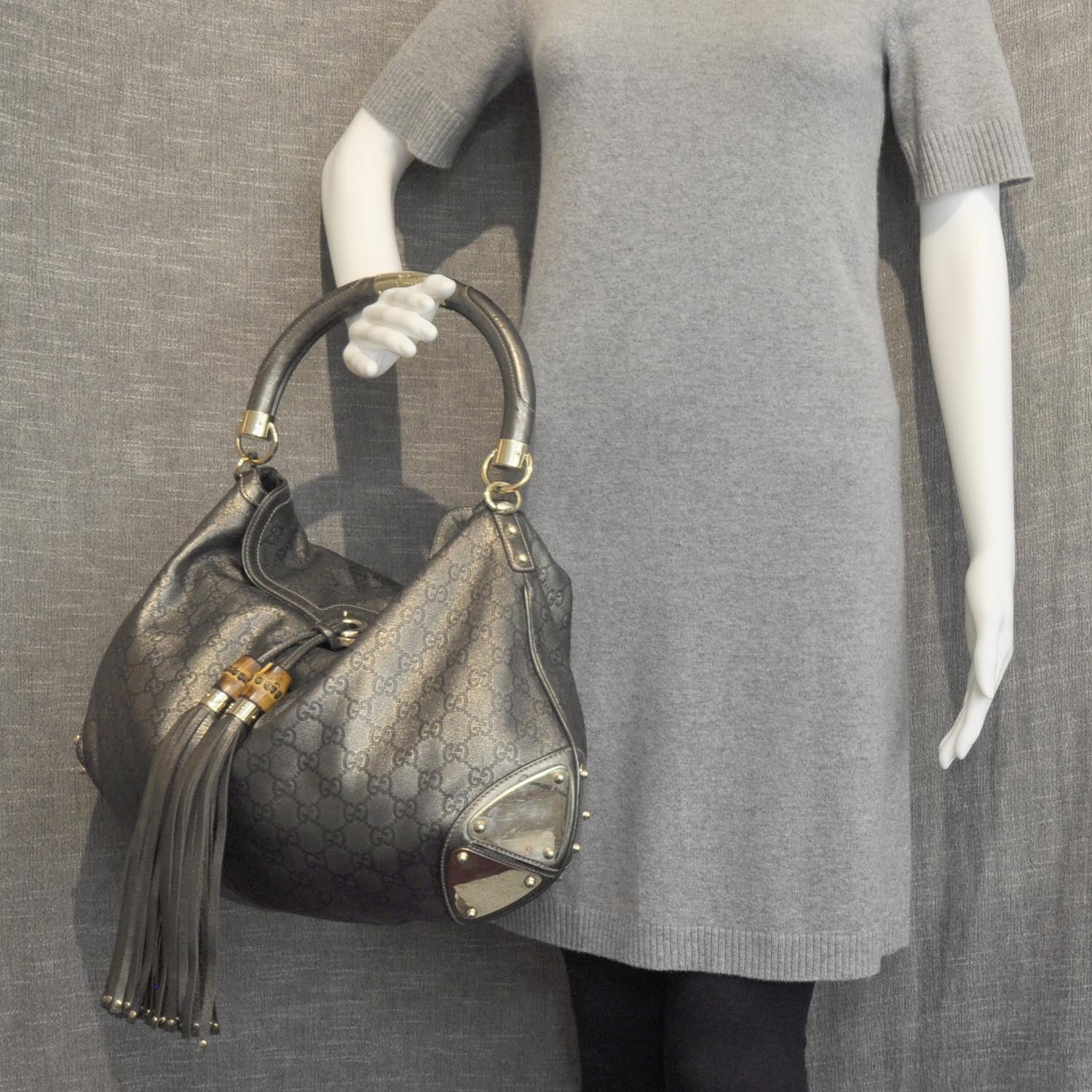 Gucci Guccissima Large Indy Metallic 2 of 11