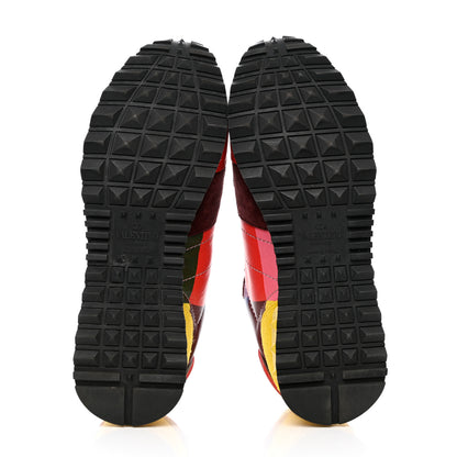 Valentino Garavani Calfskin Rockstud 1973 Womens Rockrunner Sneakers 35 Multicolor 5 of 12