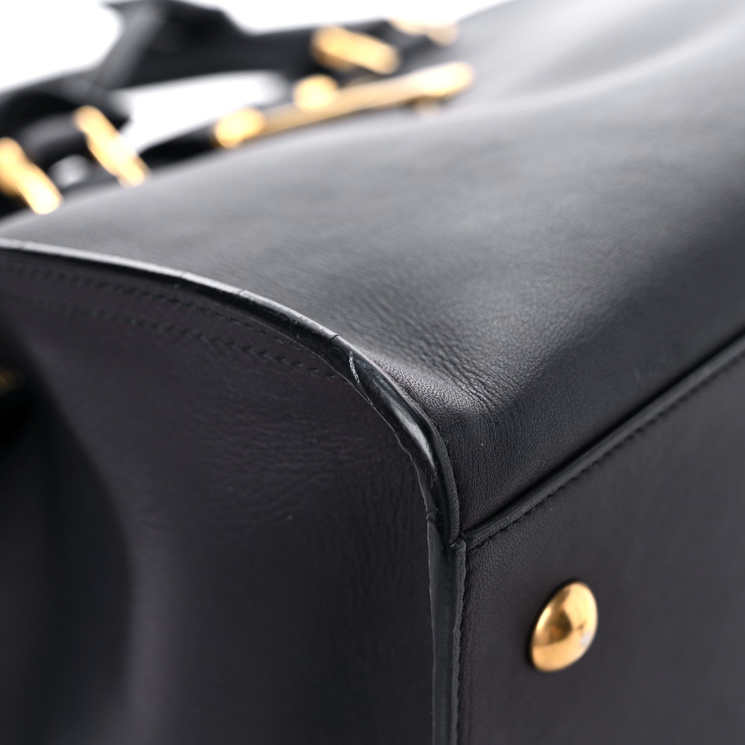 Saint Laurent Calfskin Small Classic Y Cabas Navy Blue 6 of 20