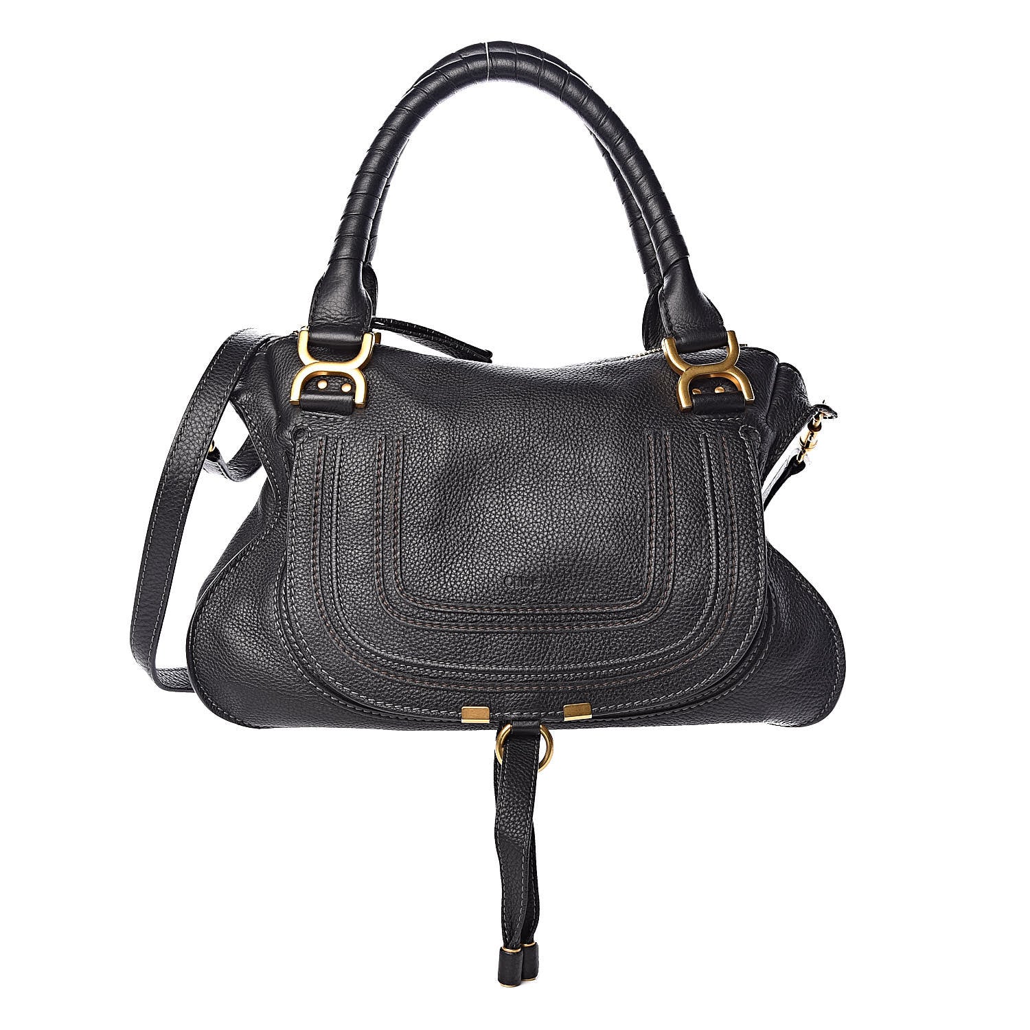 Chloe Calfskin Medium Marcie Satchel Black 1 of 10