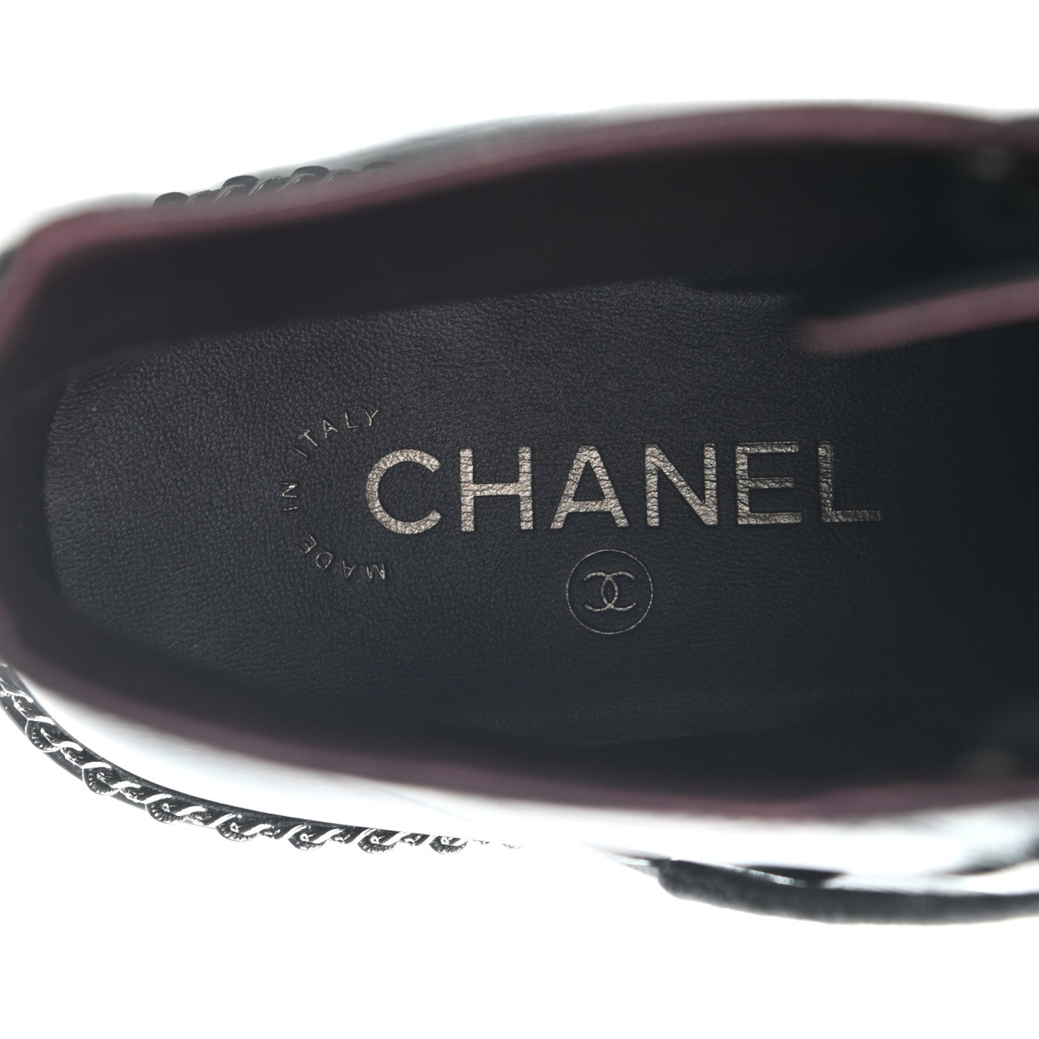 Chanel Crackled Calfskin Velvet Pearl Combat Short Boots 39 Black 6 of 8