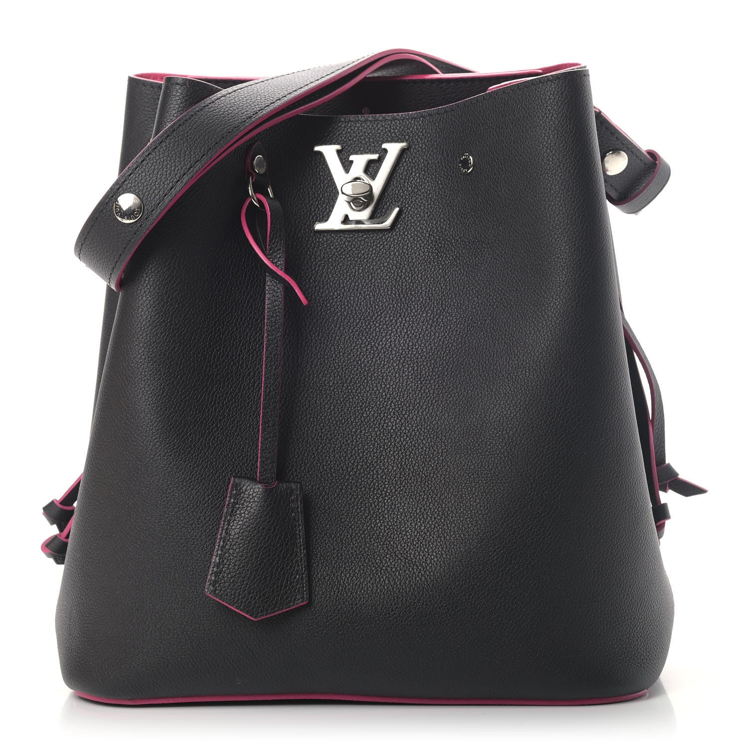 Louis Vuitton Calfskin Lockme Bucket Black 1 of 5