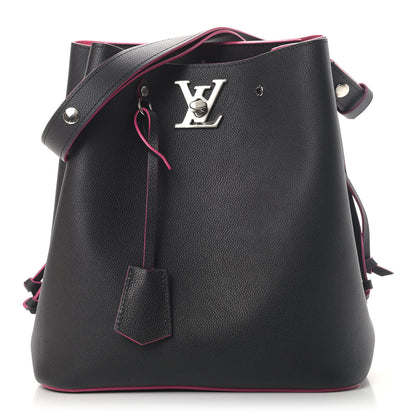 Louis Vuitton Calfskin Lockme Bucket Black 1 of 5