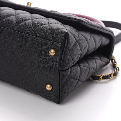 Chanel Caviar Elaphe Quilted Small Coco Handle Flap Black 8 of 8