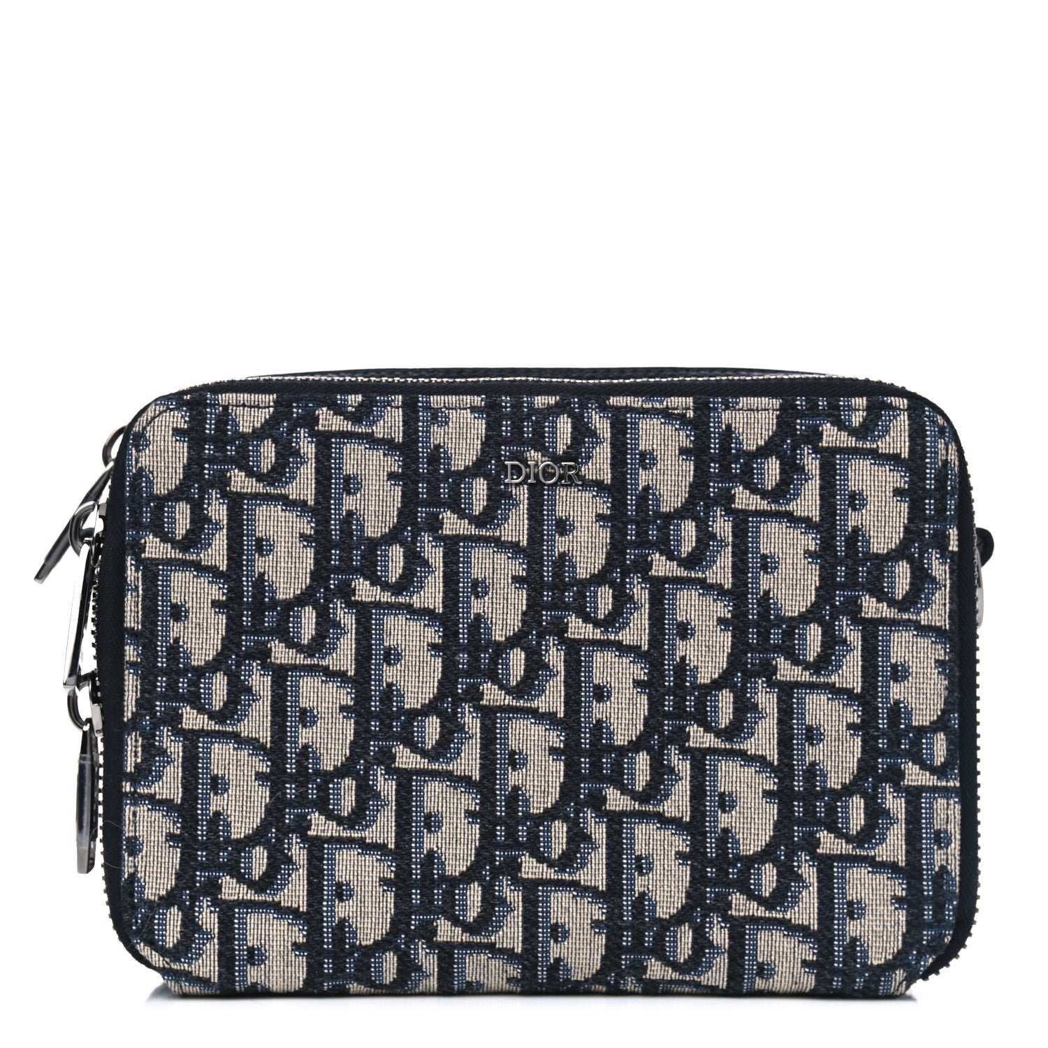 Christian Dior Oblique Pouch Navy Blue 1 of 4