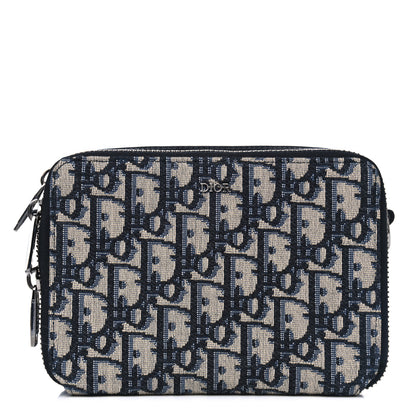 Christian Dior Oblique Pouch Navy Blue 1 of 4