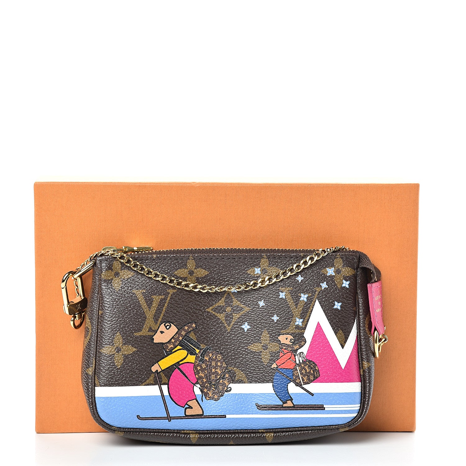 Louis Vuitton Monogram 2018 Christmas Animation Mini Bears Pochette Accessories 7 of 7