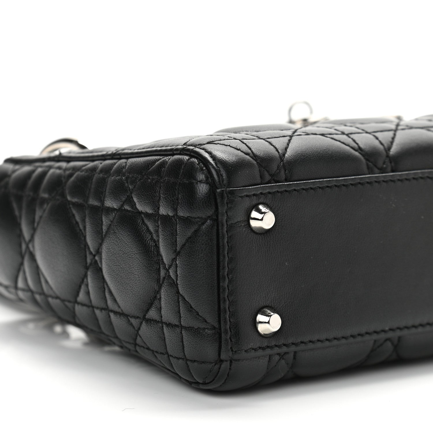 Christian Dior Lambskin Cannage Mini Lady Dior Black 9 of 12