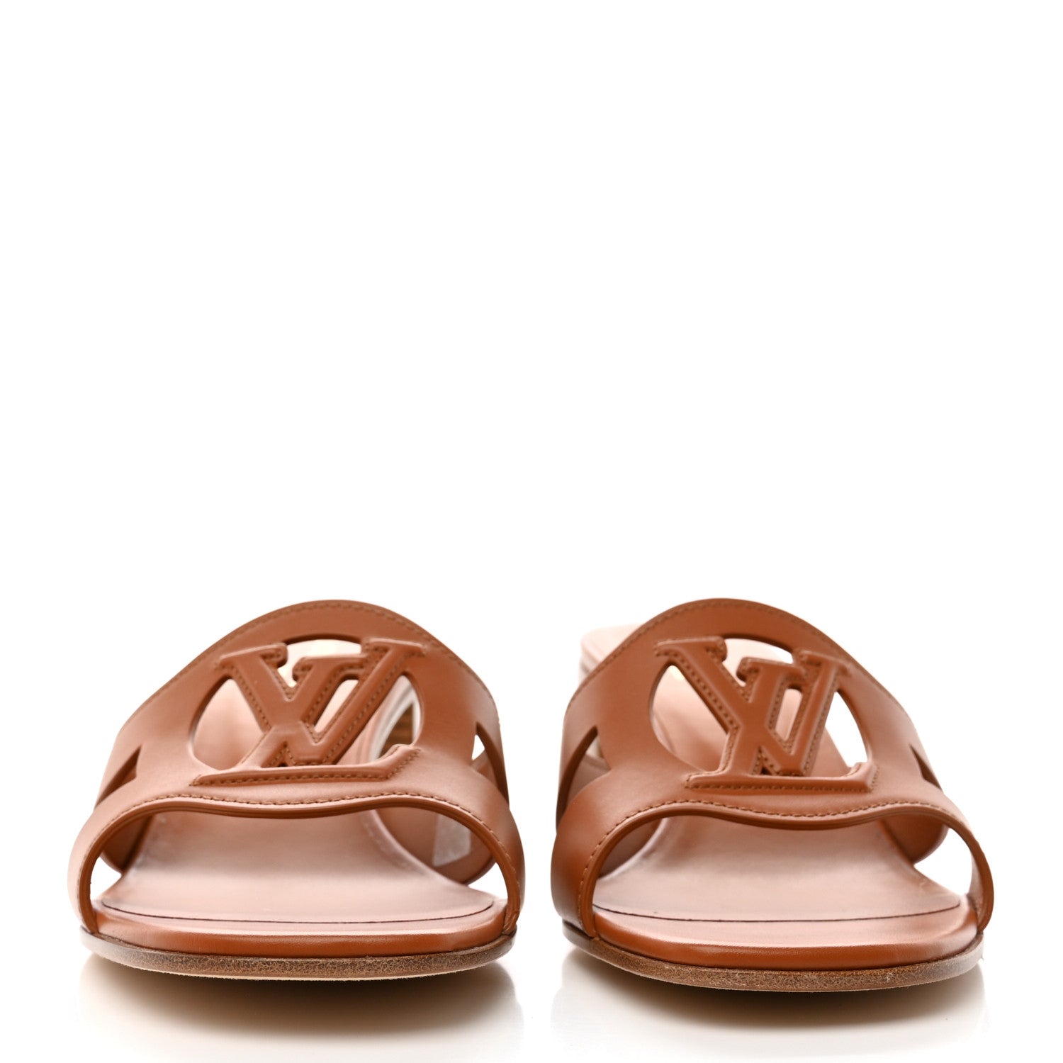 Louis Vuitton Calfskin LV Isola Mules 40 Cognac 2 of 13