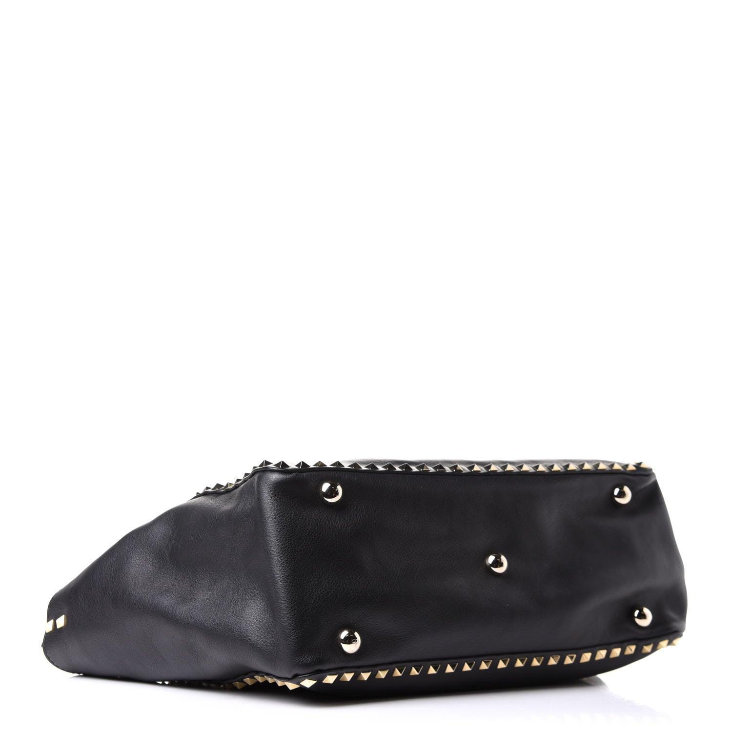 Valentino Garavani Vitello Medium Rockstud Tote Black 4 of 15