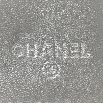 Chanel Lambskin Camellia Embossed Large Flap Wallet Black 6 of 7