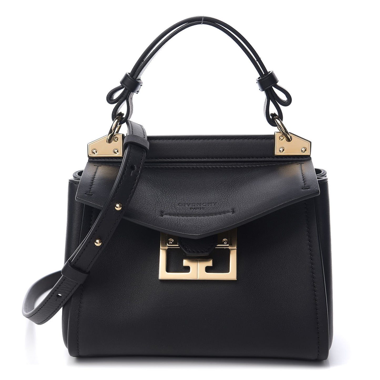 Calfskin Mini Mystic Shoulder Bag Black