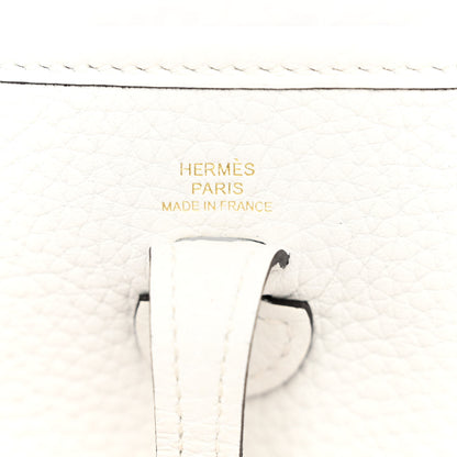 Hermes Taurillon Clemence Amazone Evelyne TPM New White 6 of 11