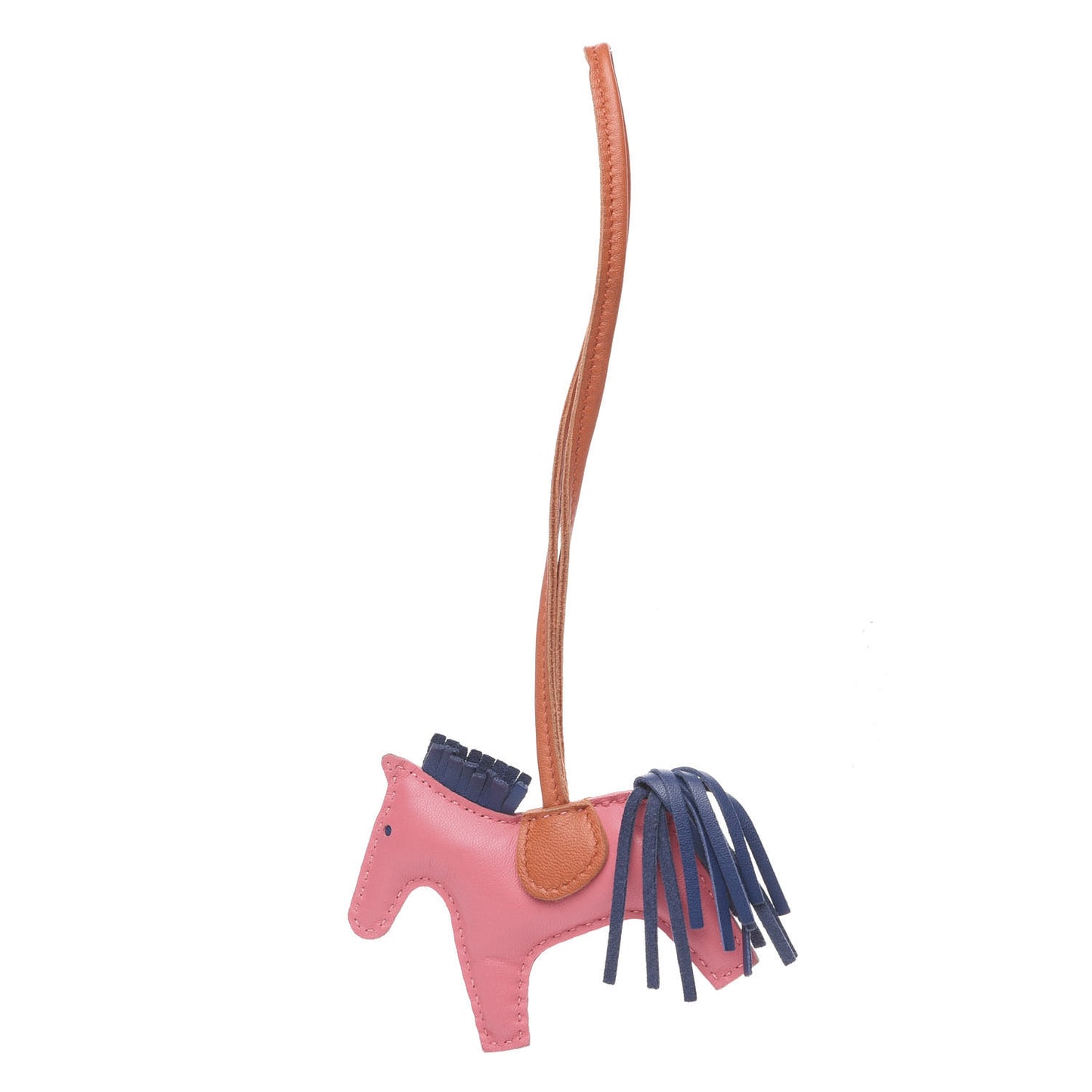 Milo Lambskin Grigri Rodeo Bag Charm PM Rose Azalee Cornaline Bleu De Malte