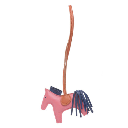 Hermes Milo Lambskin Grigri Rodeo Bag Charm PM Rose Azalee Cornaline Bleu De Malte 1 of 4