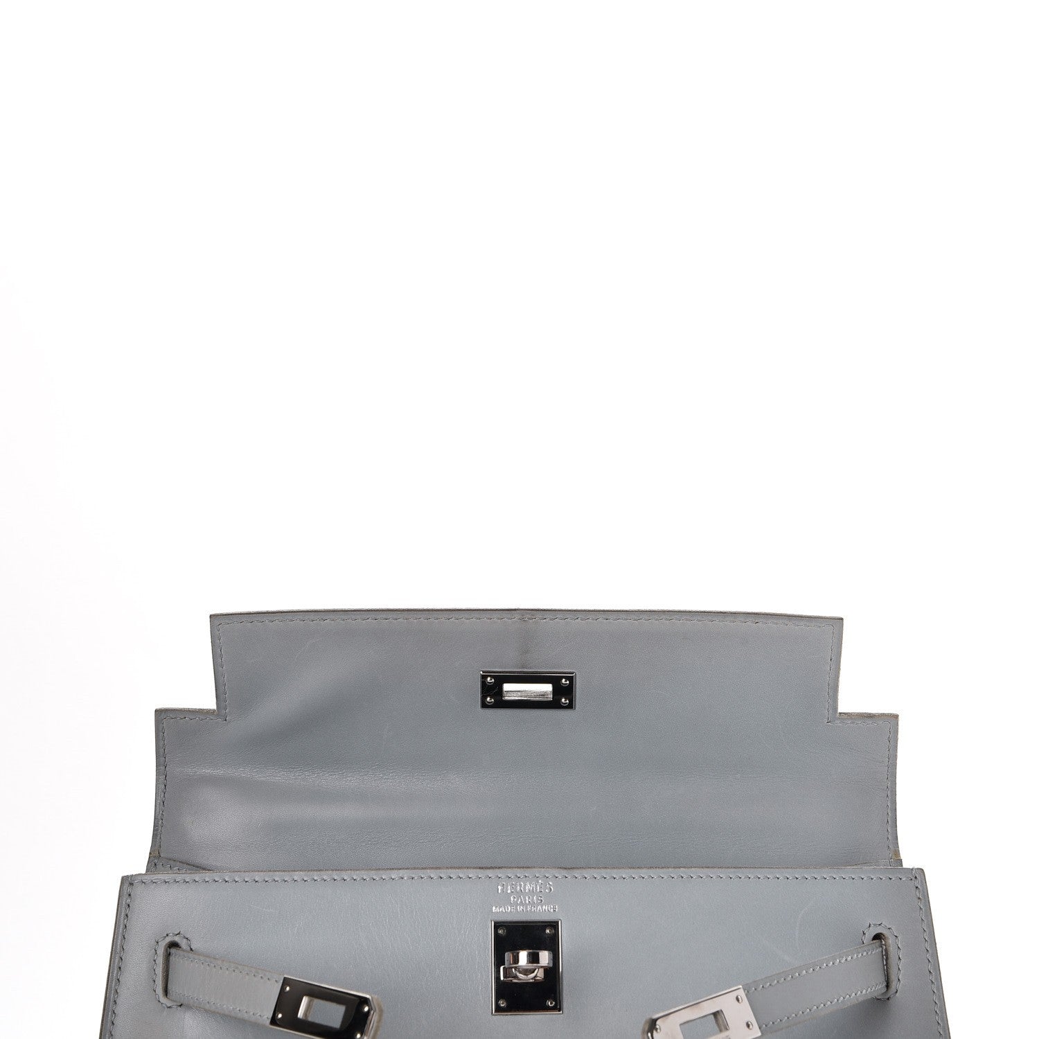 Hermes Box Nepal Kelly Sellier 25 Bleu Arctic 8 of 44