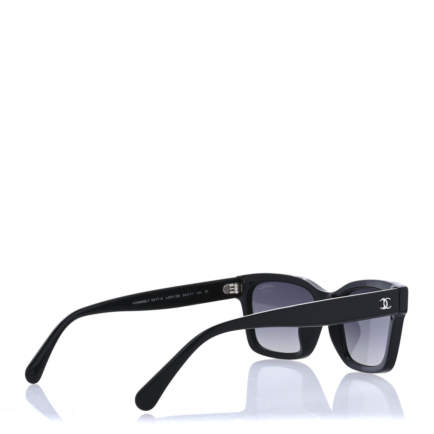 Acetate Polarized Square Sunglasses 5417-A Black