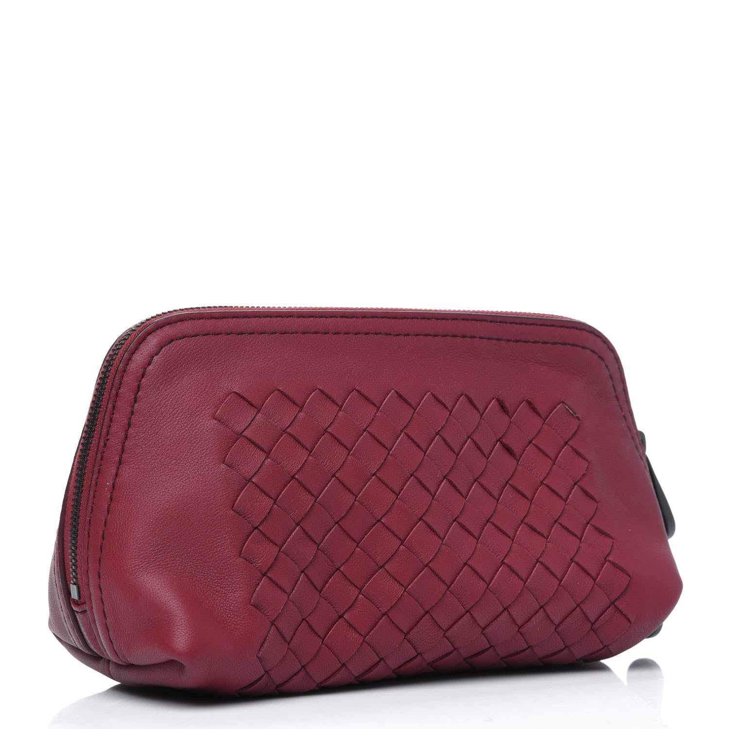 Bottega Veneta Intrecciato Cosmetic Pouch Baccara Rose 2 of 4