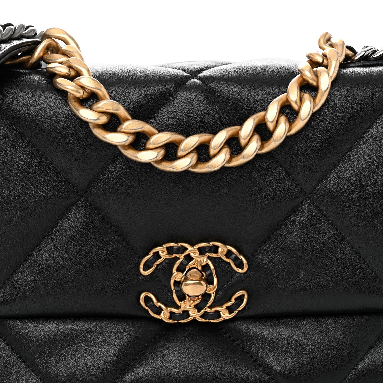 Chanel Lambskin Quilted Medium Chanel 19 Flap Black 8 of 10
