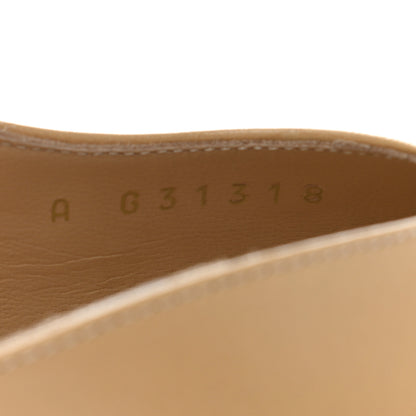 Chanel Goatskin Grosgrain Cap Toe CC Slingback Pumps 38 Beige Black 8 of 8