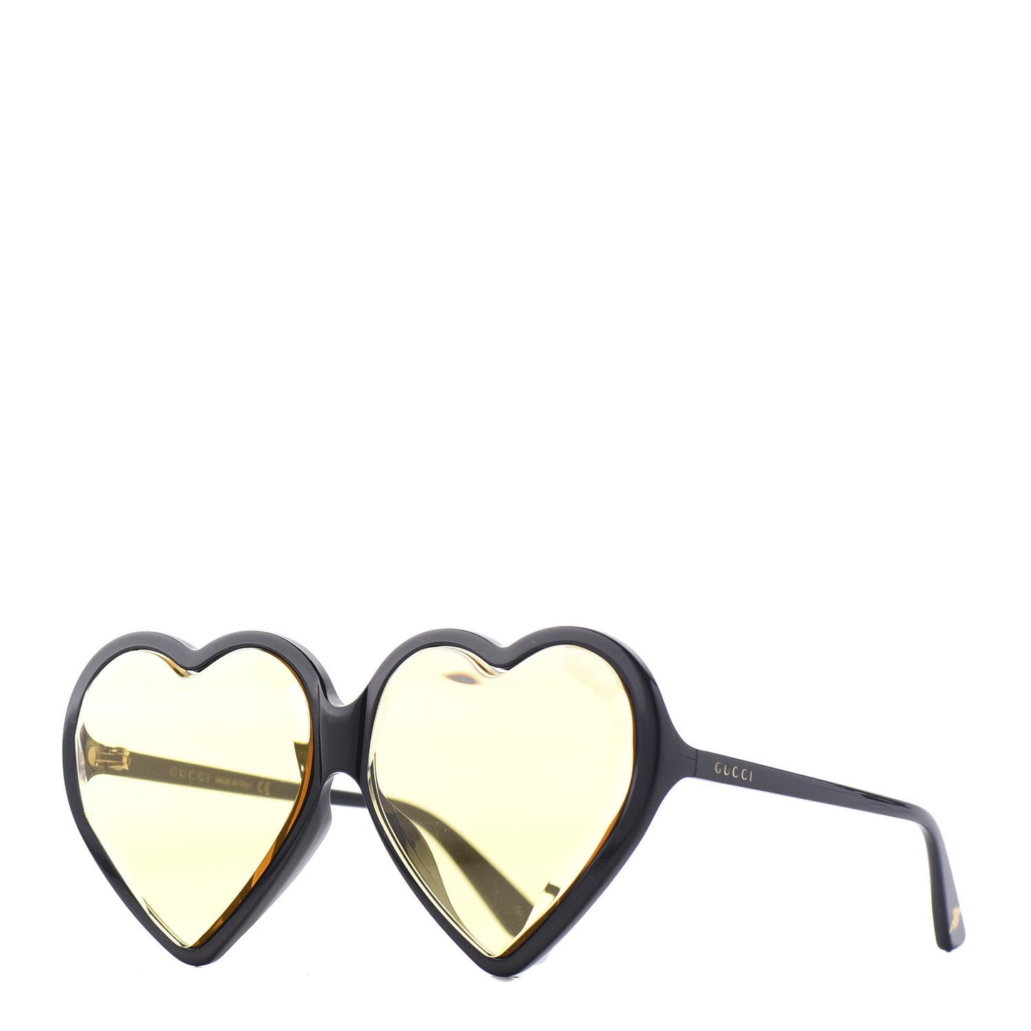 Hollywood Forever Heart Sunglasses GG0360S Black Yellow