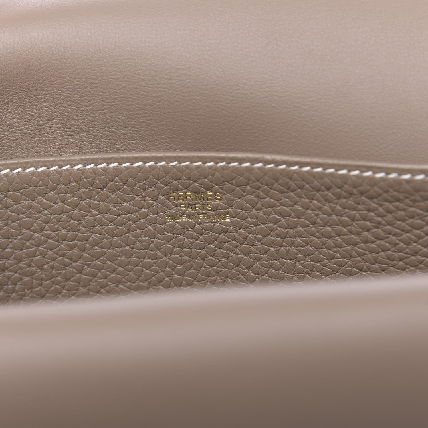 Hermes Taurillon Clemence Halzan 25 Etoupe 7 of 12