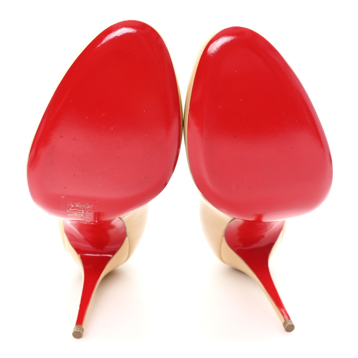 Christian Louboutin Patent Fifi 100 Pumps 38.5 Nude 6 of 9