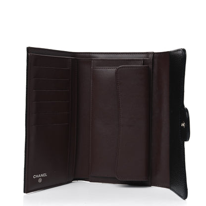 Chanel Caviar Quilted Large Flap Wallet Black 4 of 5