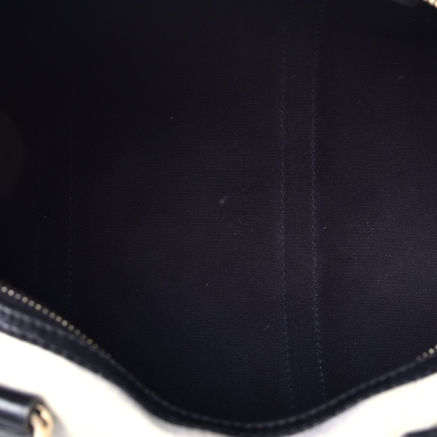 GG Plus Monogram Medium Joy Boston White Black