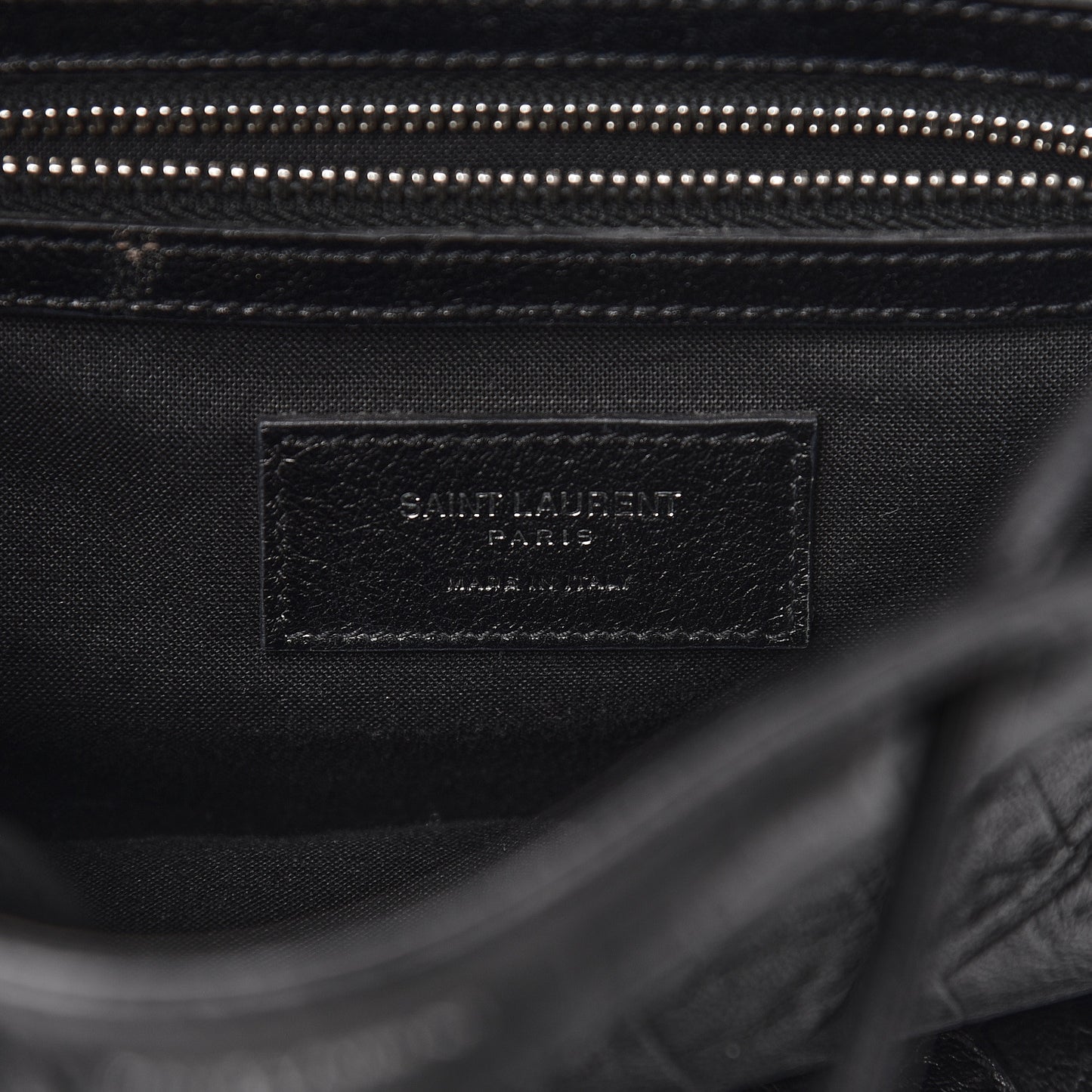 Crocodile Embossed Lambskin Festival Backpack Black