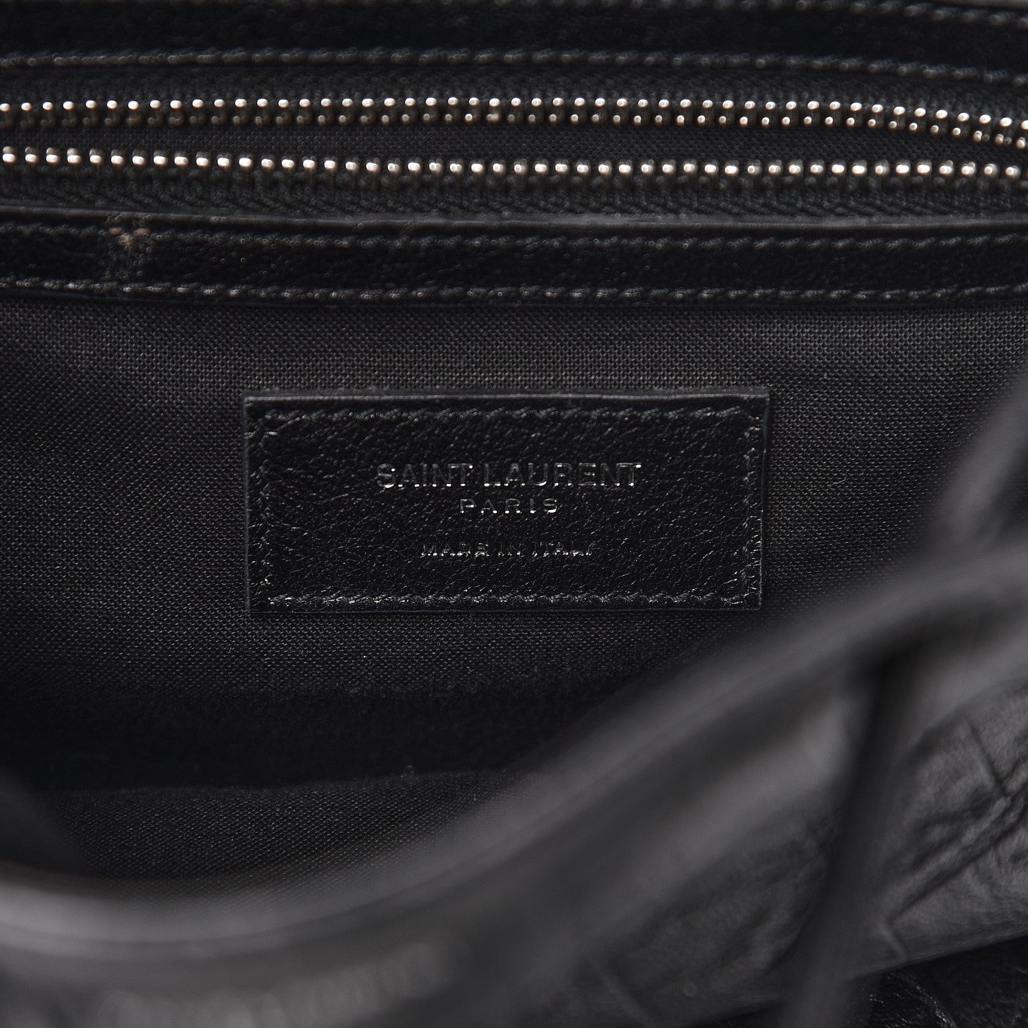 Saint Laurent Crocodile Embossed Lambskin Festival Backpack Black 6 of 11