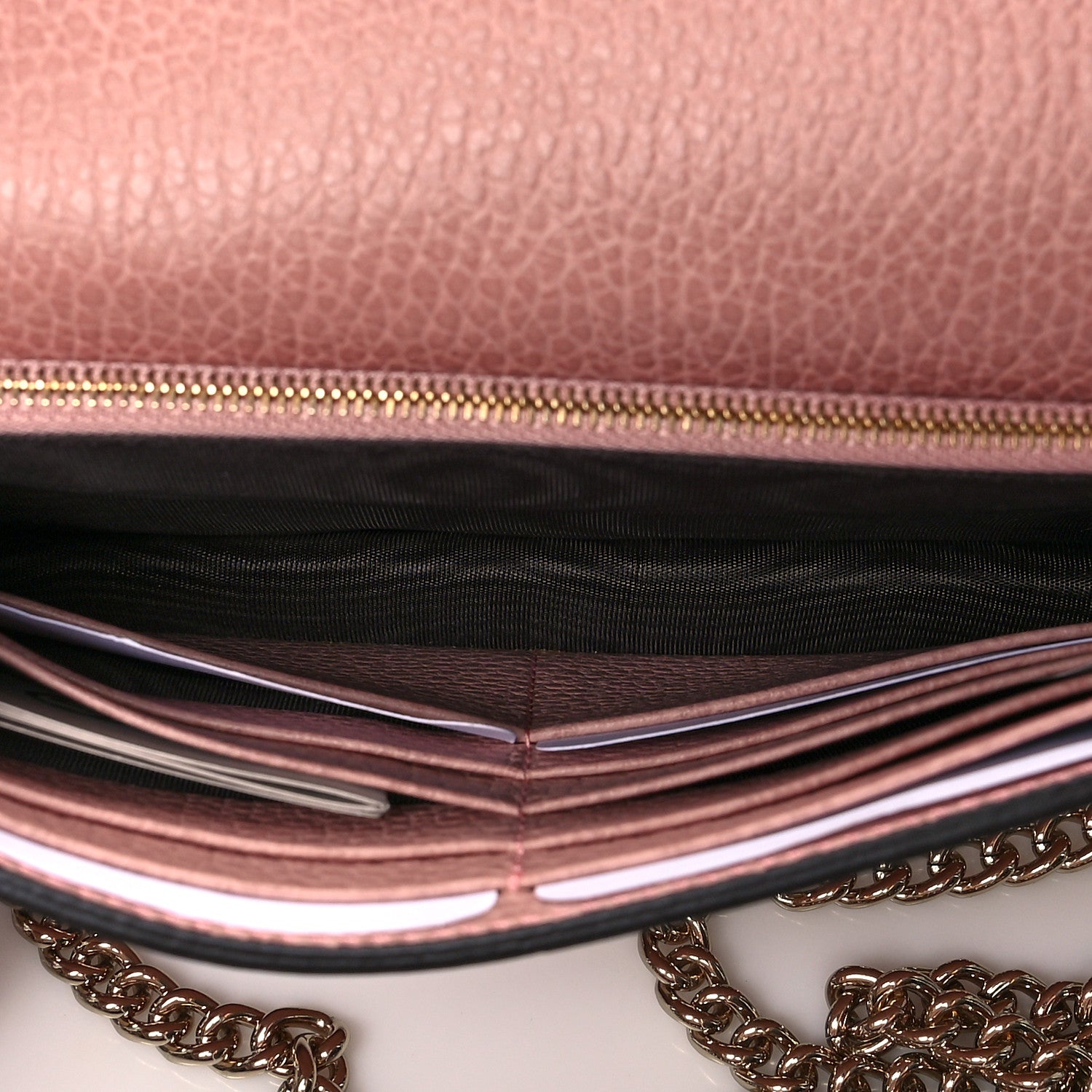 Gucci Dollar Calfskin Medium Betty Chain Wallet Soft Pink 6 of 10