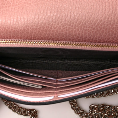 Gucci Dollar Calfskin Medium Betty Chain Wallet Soft Pink 6 of 10