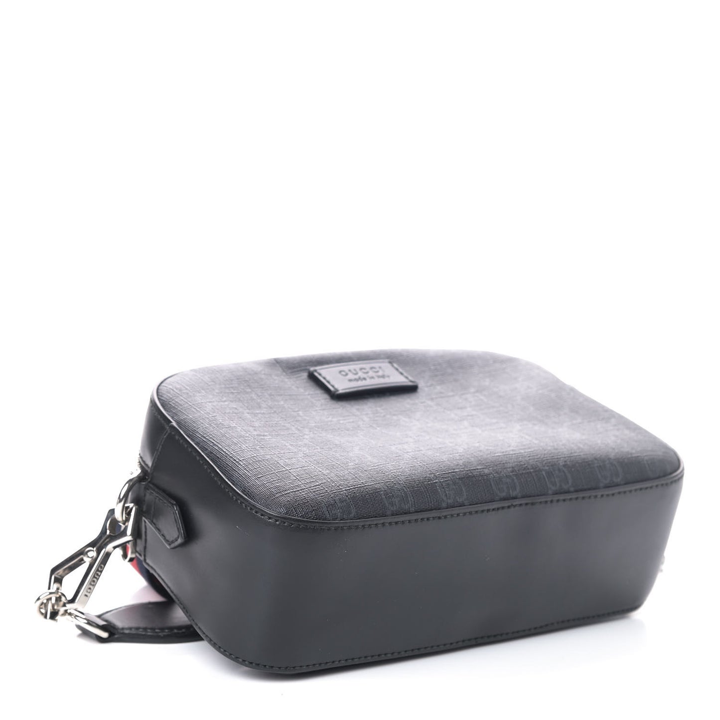 GG Supreme Monogram Web Shoulder Bag Black Grey