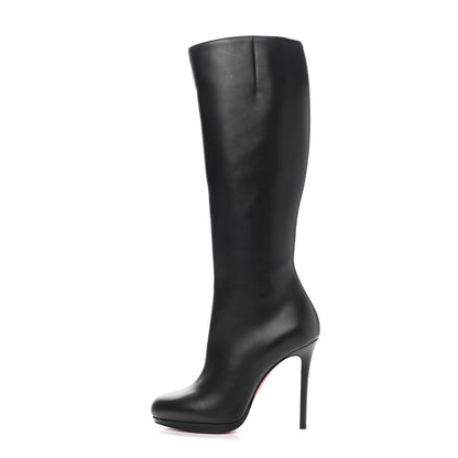 Christian Louboutin Calfskin Botalili 120 Tall Boots 39 Black 1 of 8