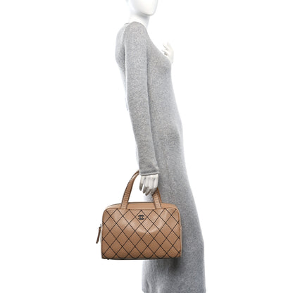 Chanel Calfskin Wild Stitch Top Handle Bag Beige 2 of 11
