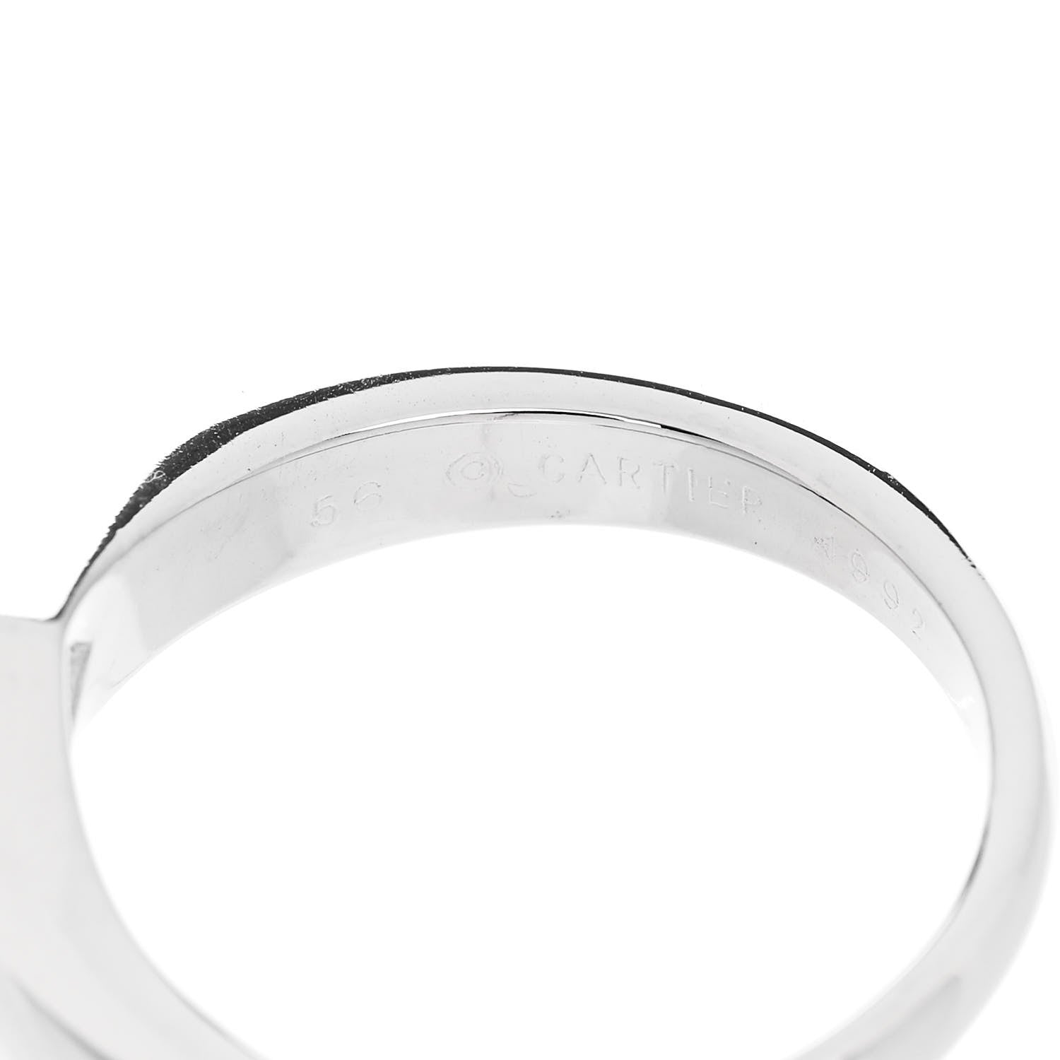 Cartier 18K White Gold Diamond Triandos Ring 56 7.5 4 of 5