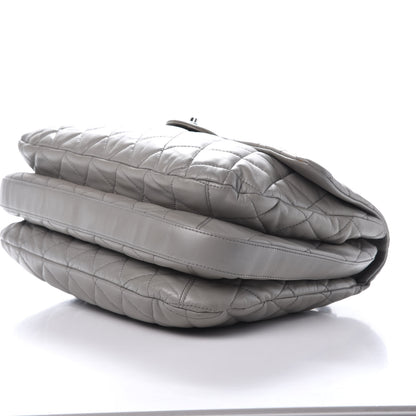 Chanel Lambskin Quilted 3 Flap Bag Grey 9 of 14