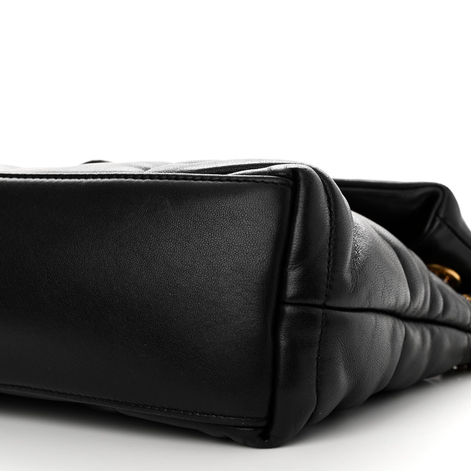 Saint Laurent Lambskin Quilted Small Loulou Puffer Monogram Chain Satchel Black 10 of 10