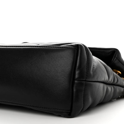 Saint Laurent Lambskin Quilted Small Loulou Puffer Monogram Chain Satchel Black 10 of 10