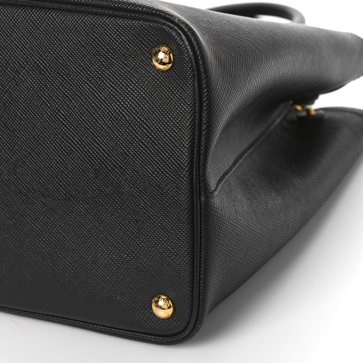 Saffiano Cuir Large Double Bag Black Mughetto