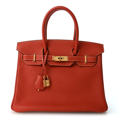 Hermes Taurillon Clemence Birkin 30 Sanguine 1 of 12