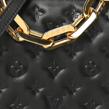 Louis Vuitton Lambskin Embossed Monogram Coussin BB Black 8 of 11
