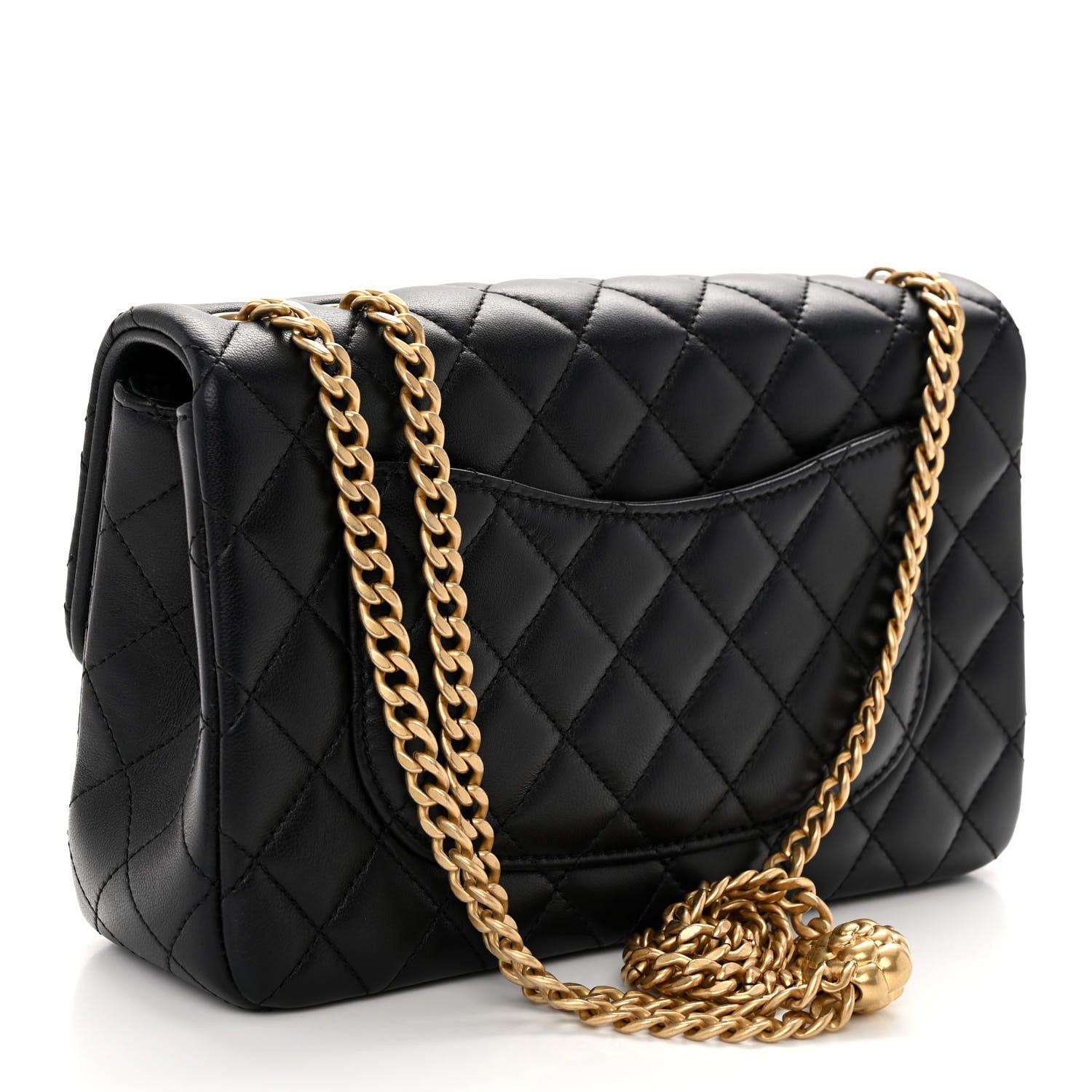 Chanel Lambskin Quilted Small Sweet Camellia Flap Black 3 of 11
