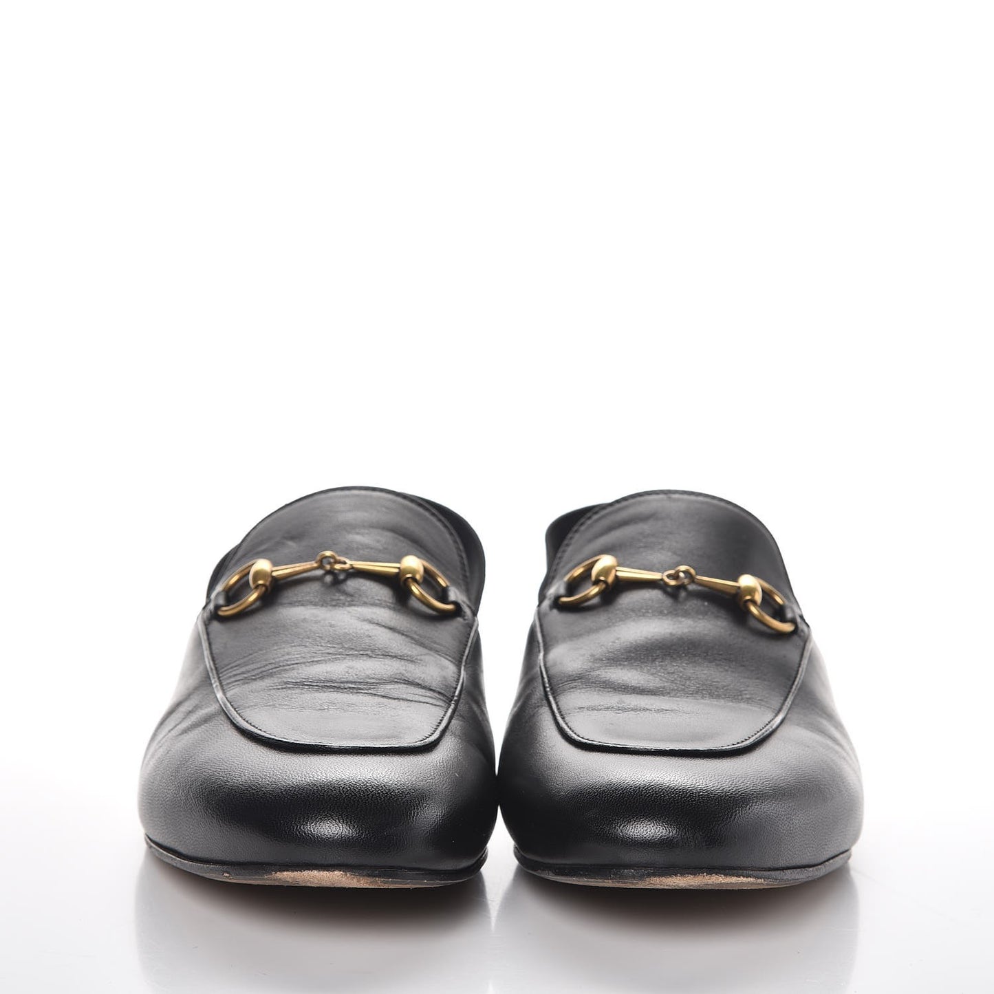 Nappa Womens Horsebit Slingback Slippers 38.5 Black