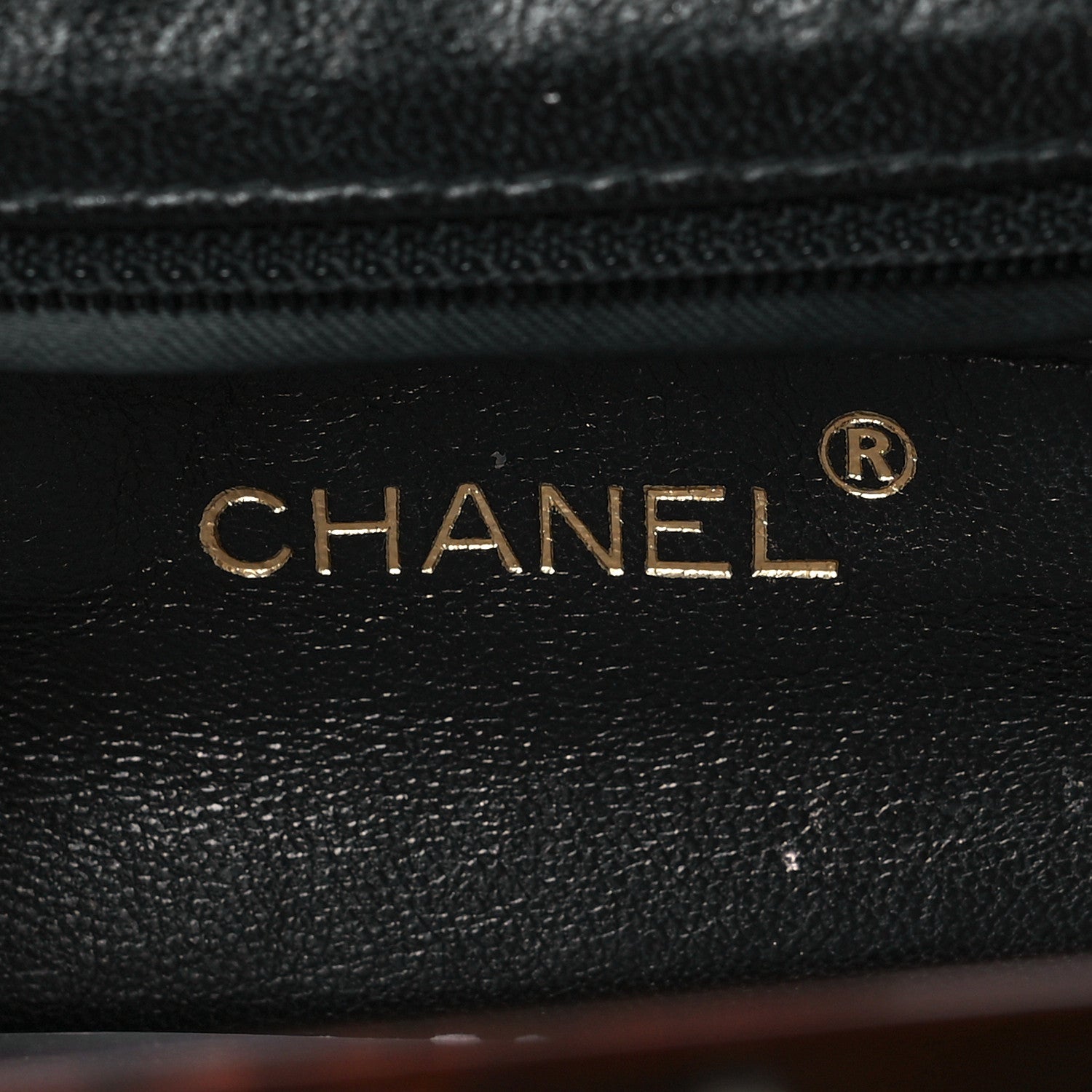 Chanel Caviar Quilted Wood Handle Clutch Black 6 of 9