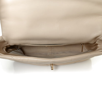 Chanel Lambskin Quilted Large Chanel 19 Flap Beige 5 of 11