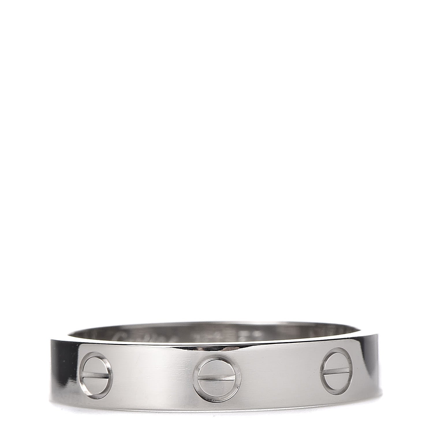 Cartier 18K White Gold 3.5mm LOVE Wedding Band Ring 57 8 1 of 4